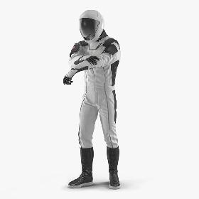 Futuristic Astronaut Space Suit Rigged 3D model